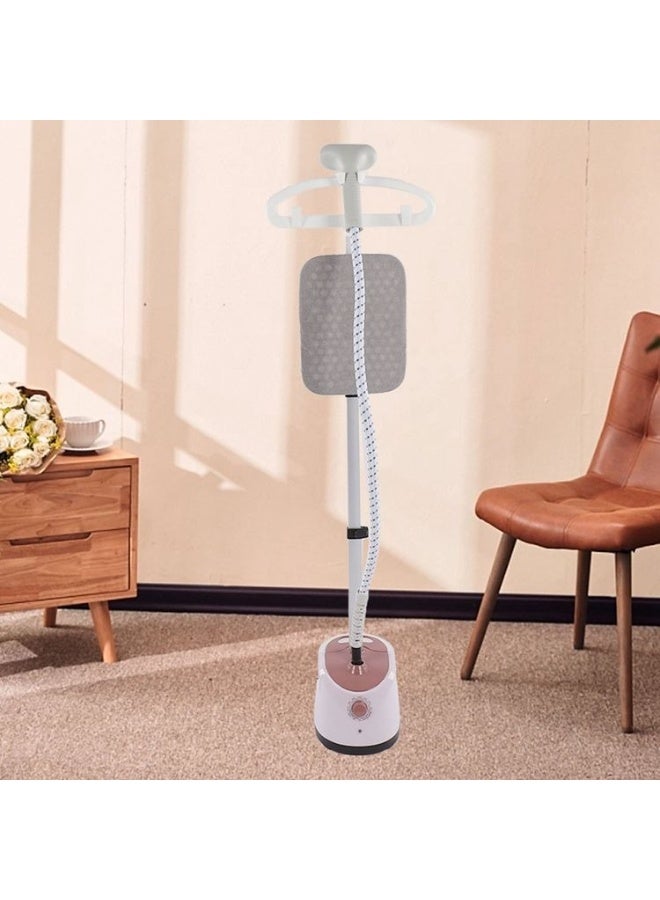 Multifunctional Standing Garment Steamer with Built-in Ironing Board & Hanger, 2000W High Power, Pink/White - Image 5